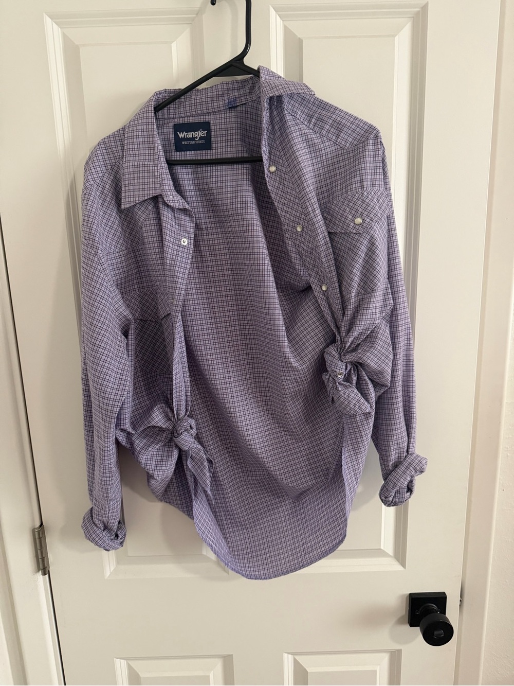 Wrangler Men's Light Purple Pearl Snap